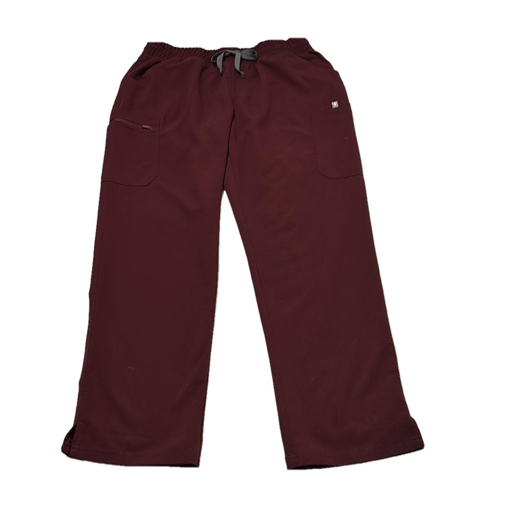 FIGS Technical Collection Scrub Pants, Size L, Burgundy